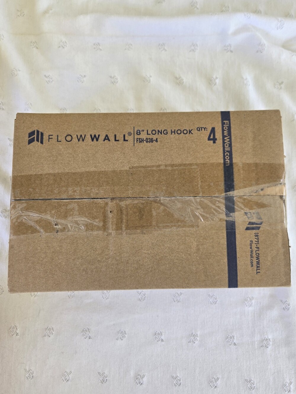 NIB 8" Flow Wall Long Hook Pack of 4 - FSH-036-4